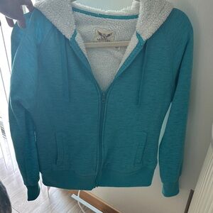 Faded Glory Teal Sherpa-Lined Jacket